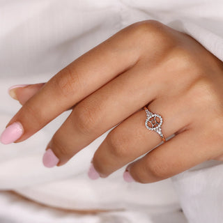 0.45 TCW Round Side Gemini zodiac Ring