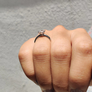 0.5 - 1.5 CT Round Cut Moissanite Solitaire Engagement Ring