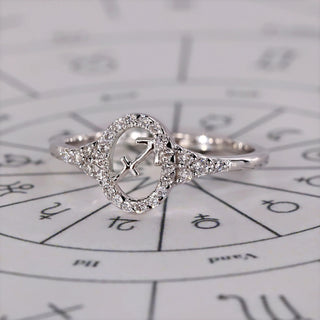 0.45 TCW Round Side Sagittarius zodiac Ring