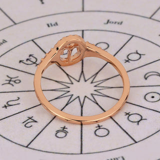 0.45 TCW Round Side Cancer zodiac Ring