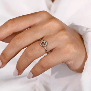 0.40 TCW Round Side Stone Virgo zodiac Ring