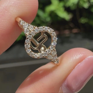 0.45 TCW Round Side Capricorn zodiac Ring