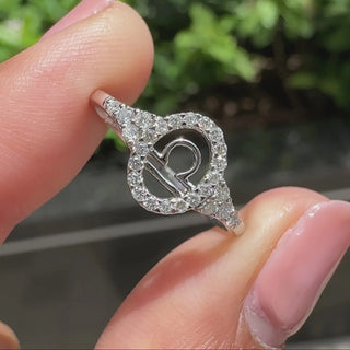 0.45 TCW Round Side Libra zodiac Ring