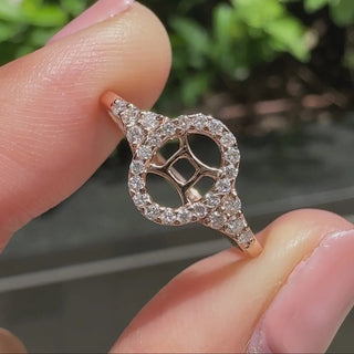 0.45 TCW Round Side Gemini zodiac Ring