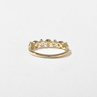 0.60 TCW Round Moissnaite Wave Wedding Band