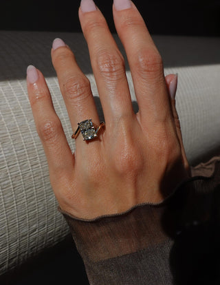 1.5 - 3.5 CT Elongated Cushion Shaped Lab Grown Diamond Soliatire Style Engagement Ring