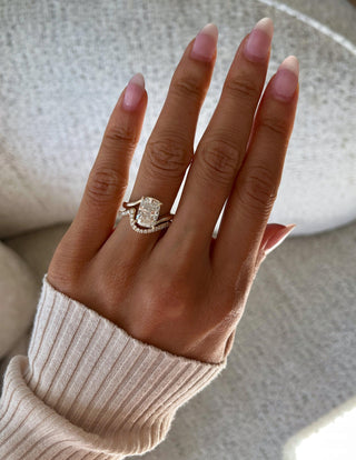 1.5 - 3.5 CT Elongated Cushion Shaped Lab Grown Diamond Soliatire Style Engagement Ring