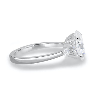 2.05CT Oval Cut Moissanite Three Stone Engagement Ring