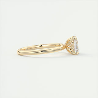 2CT Asscher Cut Diamond Moissanite Bezel Engagement Ring