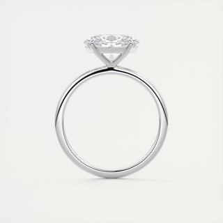 2CT East West Oval Cut Moissanite Solitaire Engagement Ring