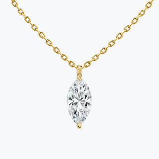 0.25-1.0ct Marquise Cut Moissanite Solitaire Necklace