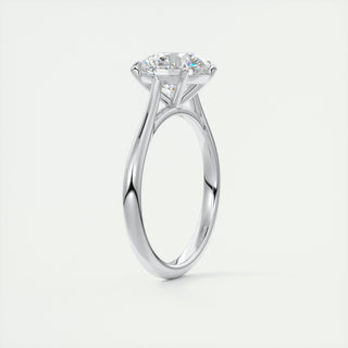 2CT Round Moissanite Solitaire Engagement Ring