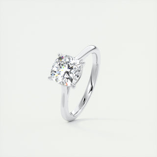 2CT Cushion Cut Diamond Moissanite Solitaire Prong Engagement Ring