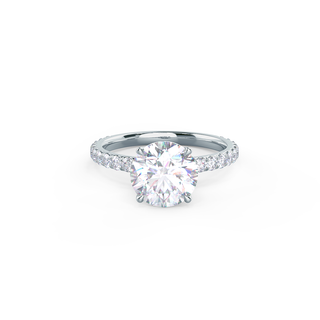 1.50CT Round Brilliant Cut Moissanite Pave Setting Engagement Ring