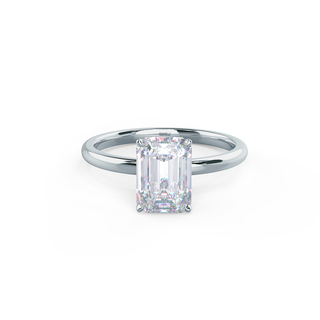2.75ct Emerald Cut Moissanite Solitaire Engagement Ring