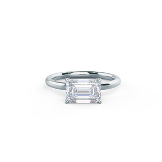 1.75ct East-West Emerald Cut Moissanite Solitaire Engagement Ring