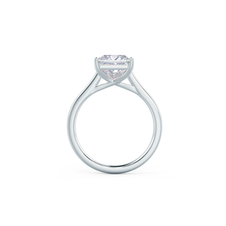 1.0ct Princess Cut Moissanite Diamond Trellis Solitare Engagement Ring