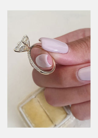 2.0CT Radiant Cut Moissanite Diamond 14K Gold Engagement Ring