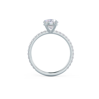2.25CT Oval Cut Moissanite Pave Diamond Engagement Ring