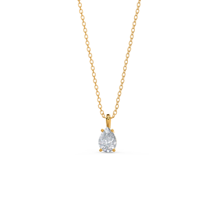 0.50CT-1.0CT Pear Cut Moissanite Solitaire Layering Necklace