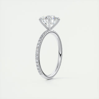 2CT Round Brilliant Cut Diamond Moissanite Halo Engagement Ring