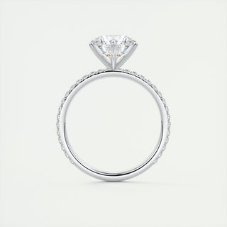 2CT Round Brilliant Cut Diamond Moissanite Halo Engagement Ring