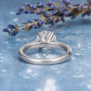 1.50CT Round Brilliant Cut Halo Moissanite Diamond Engagement Ring
