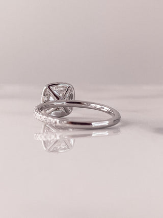 1.50CT Cushion Cut Diamond Moissanite Halo Engagement Ring