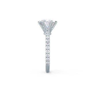 2.0CT Round Brilliant Cut Moissanite Pave Diamond Engagement Ring