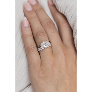3.50CT Oval Cut Moissanite East-West Engagement Ring