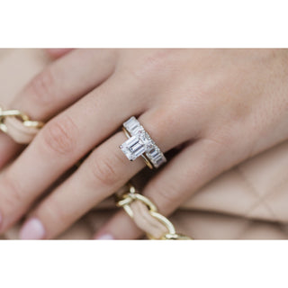 2.60CT Emerald Cut Moissanite Solitaire Engagement Ring