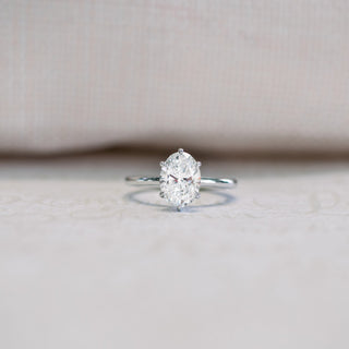 1.50ct Oval Cut Solitaire Style Moissanite Engagement Ring
