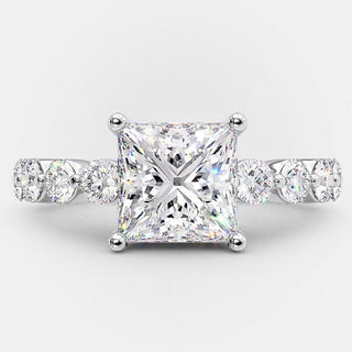 2.0ct Princess Cut Diamond 14K White Gold Engagement Ring