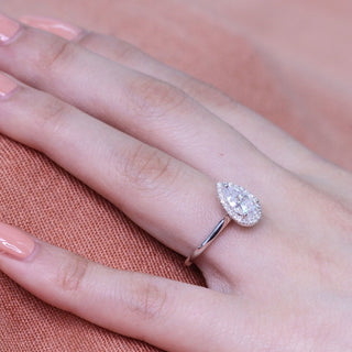 1.50CT Oval Cut Diamond Moissanite Halo Engagement Ring
