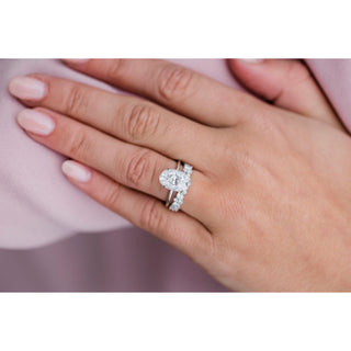 4.0CT Oval Cut Moissanite Solitaire Engagement Ring