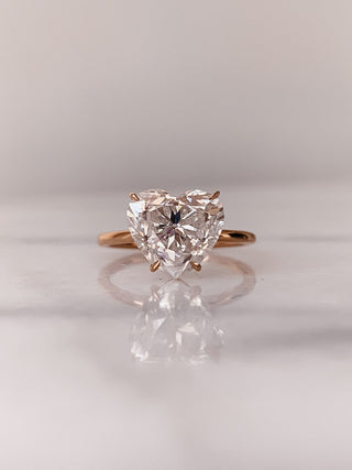 2.0 CT Heart Cut Moissanite Solitaire Engagement Ring