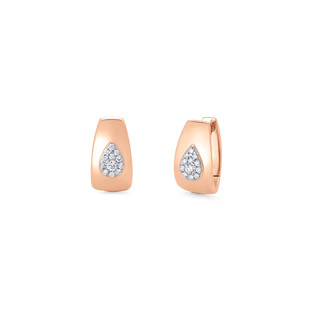 0.14 TCW Round Moissanite Diamond Huggie Earrings