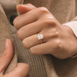 2.50ct Elongated Cushion Moissanite Engagement Ring