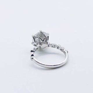 4.11 CT Round Cut Pave Moissanite Engagement Ring
