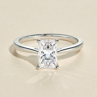 1.67 CT Radiant Solitaire Moissanite Engagement Ring