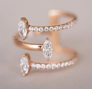 1.50 CT Marquis Cut  Diamond Moissanite  Halo Engagement Ring