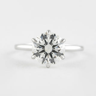 1.0CT Round Cut Moissanite Solitaire Style Engagement Ring