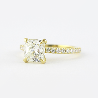 1.20CT Cushion Cut Diamond Prong Setting Moissanite Engagement Ring