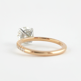 1.50CT Round Moissanite Solitaire Two Tone  Engagement Ring