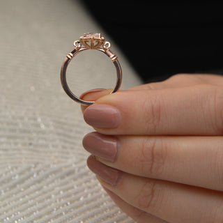 1.0 CT Round Cut Vintage Moissanite Engagement Ring