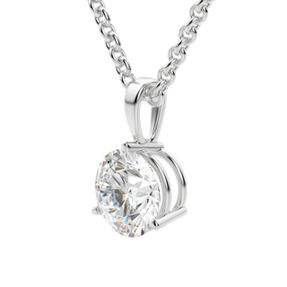 0.25-1.5ct Round Cut Moissanite Solitaire Necklace