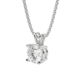 0.25-1.0ct Round Cut Moissanite Solitaire Necklace