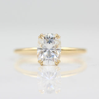 1.22 CT Elongated Cushion Solitaire Moissanite Engagement Ring