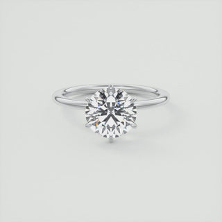 2CT Round Brilliant Cut Diamond Moissanite Solitaire Prong Engagement Ring