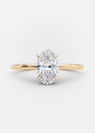 1.70ct Oval Moissanite Solitaire Engagement Ring